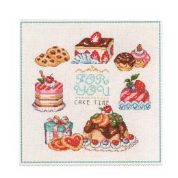 Cute Love Tree DIY Cross Stitch Stamped Kits Pre-Printed 11CT Embroidery Kits Wall Decor, 11 inch