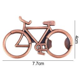 1Pc Bicycle Bottle Opener Fashion Metal Beer Bottle Opener Cute Bike Bicycle Keychain Key Rings for Lover Biker Bottle Openers Creative Wedding Gift