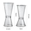 Double Clear Jigger Ounce Cup Plastic Resin Milk Tea Coffee Mixing Oz Scale Measuring Cup Home Bar