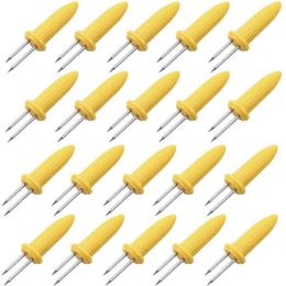 Corn on The Cob Holders; Stainless Steel Corn Holders Corn on The Grill Corn Seat(20PCS)