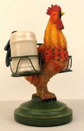 Rooster Holding Salt & Pepper