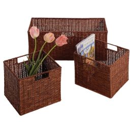 Leo Set of 3 Wired Baskets, 1 Large and 2 Small