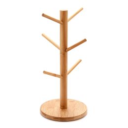 Coffee Tea Cup Rack Holder Tree Shape Wood  Mug Storage Stand Drinkware Shelf