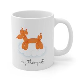 Orange Balloon Dog Theme Mug