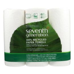 Seventh Generation Recycled Paper Towels - White - Case of 4 - 140 Sheets