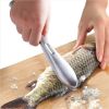 Stainless Steel Fish Scale Striper Scraper Peeler Scaler Remover Seafood Kitchen Gadgets