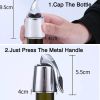 Wine Bottle Stopper Stainless Steel Reusable Leakproof Silicone Beverage Bottle Sealer Wine Fresh