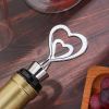 1PC Double Heart Wine Stopper (White K) Wine Storage Twist Cap Plug Reusable Vacuum Sealed Bottle Cap Champagne Stopper Wine Gifts Bar Tools