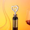 1PC Double Heart Wine Stopper (White K) Wine Storage Twist Cap Plug Reusable Vacuum Sealed Bottle Cap Champagne Stopper Wine Gifts Bar Tools