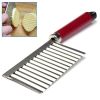 Stainless Steel Potato Chip Dough Vegetable Crinkle Wavy Cutter Slicer Fruits Food Cutterly