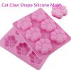 Six Puppy Footprints Cat Claw Shape Silicone Cake Mold Chocolate Mold Handmade Soap Mold Cake Mold