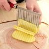 Potato Wavy Edged Knife Cutting Peeler Stainless Steel Kitchen Gadget Cooking Tool Accessories