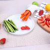 Stainless Steel Blade Cucumber Manual Slitter Creative Multi-functional Fruit And Vegetable Divider