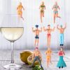 Wine Glass Tags Charms Hanging Ornament Identify Label Cup Edge Action Figurines Doll for Champagne Drink Marker 8-Piece