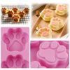 Six Puppy Footprints Cat Claw Shape Silicone Cake Mold Chocolate Mold Handmade Soap Mold Cake Mold