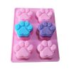 Six Puppy Footprints Cat Claw Shape Silicone Cake Mold Chocolate Mold Handmade Soap Mold Cake Mold