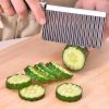 Potato Wavy Edged Knife Cutting Peeler Stainless Steel Kitchen Gadget Cooking Tool Accessories