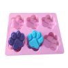 Six Puppy Footprints Cat Claw Shape Silicone Cake Mold Chocolate Mold Handmade Soap Mold Cake Mold