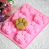 Six Puppy Footprints Cat Claw Shape Silicone Cake Mold Chocolate Mold Handmade Soap Mold Cake Mold