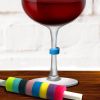 8PCS Mini Circle Silicone Wine Glass Marker Cup Identification Ring For Party Recognizer Label Rubbe