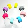 8PCS Mini Circle Silicone Wine Glass Marker Cup Identification Ring For Party Recognizer Label Rubbe