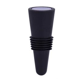 Wine Stopper; Silicone Sparkling Wine Bottle Stopper with Grip Top for Keep the Wine Fresh (Color: Black)