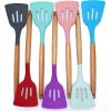 1Pc of Wood Handle Silicone kitchenware Health Kitchenware and kitchen Accessories