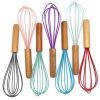 1Pc of Wood Handle Silicone kitchenware Health Kitchenware and kitchen Accessories