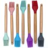 1Pc of Wood Handle Silicone kitchenware Health Kitchenware and kitchen Accessories