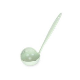 2 In 1 Plastic Straining Ladle Soup Pan Spoon with Filter Strainer Kitchen Cooking Tools (Color: Green)