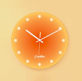 Factory Creative Sunset Glass Clock Wall Watch Home Wall Watch Creative Personality Simple Sunset Creative Art Clock (colour: LRZ0005)