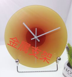 Factory Creative Sunset Glass Clock Wall Watch Home Wall Watch Creative Personality Simple Sunset Creative Art Clock (colour: Metal bracket, bold type, wire diameter 6.0mm)