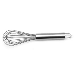 1pc Stainless Steel Whisk; Cooking Mixer; Whisk For Blending; Beating And Stirring; Enhanced Version Balloon Wire Whisk; Kitchen Gadget; 8in/10in/12in (size: 8in Stainless Steel Egg Beater)