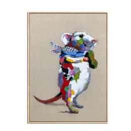 Wall Art Handmade Colored Mouse Oil Painting On Canvas Living Room Home Decor Wall pictures Hand Painted Animal Pictures No Frame (size: 70x140cm)