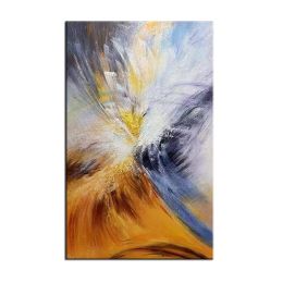 Aestheticism Simple abstract 100% Handmade Oil painting yellow landscape Large Abstract Canvas Art Oil Painting Wall Pictures (size: 90x120cm)