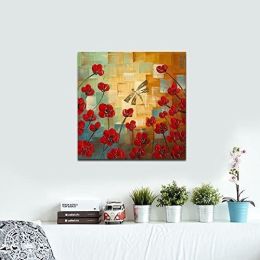 Handmade Abstract Oil Painting Top Selling Wall Art Modern Flowers Landscape Picture Canvas Home Decor For Living Room Bedroom No Frame (size: 80x80cm)