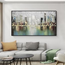 Abstract Art Modern Painting Wall decor painting big size oil on canvas Handmade artwork wall painting living room (size: 90x120cm)