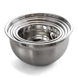 Household Kitchen Tools Multipurpose Stackable Mixing Bowl Set (type: Kitchen Tools, Color: Silver)