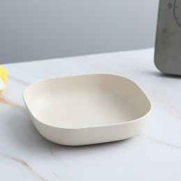 1Pcs  Salad Bowl Large Capacity Food Grade Versatile Dessert Snack Cake Serving Plate Household Supplies (Color: Beige)