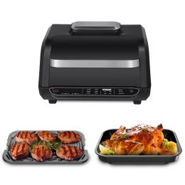 Home And Commercial Indoor Multi In1 Smokeless Electric Grill (type: 8-in-1, Color: Dark Grey)