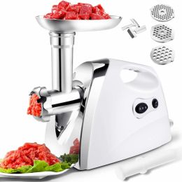 Home And Commercial Stainless Steel  Electric  Meat Grinder Sausage Stuffer Kit (type: Food Processor, Color: Creamy-White B)