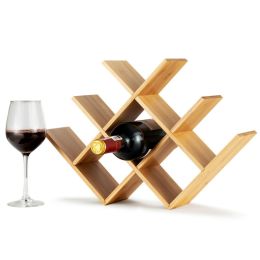 Kitchen Natural Bamboo Products Wine Rack Display Storage Holder  Shelf (type: Wine rack, Color: Natural A)