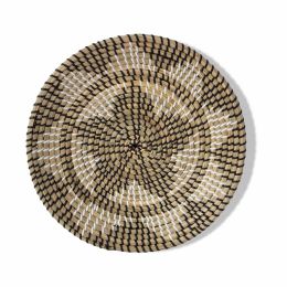 Natural Woven Seagrass Basket Bowl (Style: Black Sun Flower)