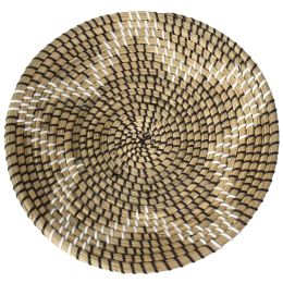 Natural Woven Seagrass Basket Bowl (Style: Black Star)