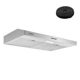 Stainless Steel Under Cabinet Range Hood Vent Cooking 230 CFM Kitchen 3 Speed cooker hood (Width: sliver 30-inch)