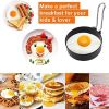 Egg Rings Mold for Cooking Stainless Steel Round Egg Cooker Ring Nonstick Fried Egg Maker Molds