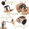 Portable Home Manual Coffee Grinder Stainless Steel with Ceramic Burr Bean Mill