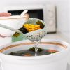 2 In 1 Plastic Straining Ladle Soup Pan Spoon with Filter Strainer Kitchen Cooking Tools