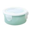 Round Mini Refrigerator Crisper Lunch Box Kitchen Plastic Storage Rectangular Sealed Case