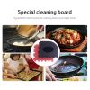 2pcs Durable Grill Pan Scrapers Silicone Handle Holder Cookware Kitchen Cleaning Oil Dirt Scraper